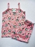 Pijama de alcinha em Suede Unicórnio Rosa