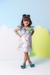 Vestido Temático Unicórnio Arco íris com cauda
