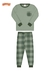 Pijama Meia Malha Penteada Xadrez Verde - comprar online