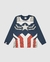 Camiseta Meia Malha Capitão América