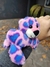 Agarradinho Urso Roxo e Rosa