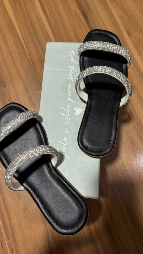 RASTEIRA LUXO PRETO - STRASS - comprar online