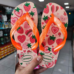 CHINELO HAVAIANAS KIDS FLORES - ROSA / CONFETE - comprar online
