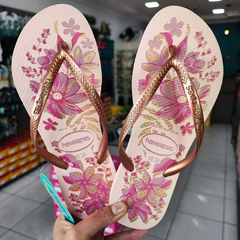 CHINELO HAVAIANAS SLIM ORGANIC - Rosa Dourado - comprar online