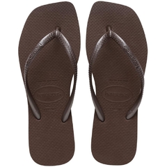 CHINELO HAVAIANAS SLIM SQUARE LISA - Cafe