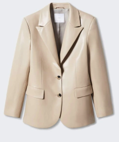 Blazer cuero MANGO en internet