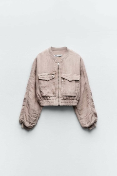 Bomber lino ZARA - comprar online