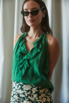 Blusa verde ZARA