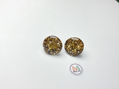 R-91 Topos en resina y semillas de mostaza de forma circular 2 cm de diametro. - Mile Co