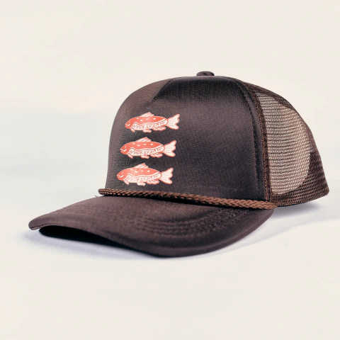 BONÉ TRUCKER SALMON - CHOCOLATE/VERMELHO