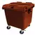 CONTENTOR MOVEL PARA LIXO 1000L COM PEDAL MARROM MODELO C1000PM