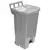 LIXEIRA QUADRADA PLASTICA COM PEDAL E COM RODAS (COM ARO PARA ACOMODACAO INTERNA DO SACO DE LIXO) 100L CINZA CLARO MODELO P100C
