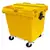 CONTENTOR MOVEL PARA LIXO 1000L COM PEDAL AMARELO MODELO C1000PAM