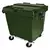 CONTENTOR MOVEL PARA LIXO 1000L COM PEDAL VERDE MODELO C1000PVD