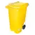 CONTENTOR MOVEL PARA LIXO 240L COM RODAS DE 300MM AMARELO MODELO C240CAM