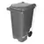 CONTENTOR MOVEL PARA LIXO 240L COM RODAS DE 300MM CINZA CLARO MODELO C240CC