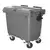 CONTENTOR MOVEL PARA LIXO 660L COM PEDAL CINZA ESCURO MODELO C660PC