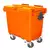 CONTENTOR MOVEL PARA LIXO 660L COM PEDAL LARANJA MODELO C660PL