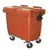 CONTENTOR MOVEL PARA LIXO 660L COM PEDAL MARROM MODELO C660PM