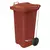 CONTENTOR MOVEL PARA LIXO 120L COM RODAS DE 200MM E PEDAL LATERAL MARROM MODELO C120PM