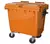 CONTENTOR MOVEL PARA LIXO 660L LARANJA MODELO C660L