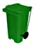 CONTENTOR MOVEL PARA LIXO 240L COM RODAS DE 200MM E PEDAL LATERAL VERDE MODELO C240PVD