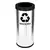 LIXEIRA EM ACO INOX 24 X 70 CM COM ARO PINTADO 30L PRETO MODELO C30P