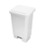 LIXEIRA RETANGULAR PLASTICA COM PEDAL E HASTE PLASTICA 4UNIDADES (COM ARO PARA ACOMODACAO INTERNA DO SACO DE LIXO) 50L BRANCA MODELO PR50B/S4