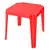 MESA QUADRADA 4 LUGARES COM PES PLASTICOS VERMELHO MODELO ME3V