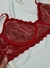 Conjunto De Lingerie Lari Em Renda Sem bojo Com Aro De Sustentação - Vermelho - Hypnotic Moda Íntima