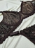 Conjunto De Lingerie Lari Em Renda Sem bojo Com Aro De Sustentação - Marrom - loja online