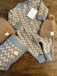 Macacão Quadriculado M.Gris - comprar online