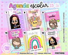 ♡Agenda Escolar 2025-2026 1/2 Carta♡ - comprar en línea