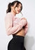 Conjunto Fitness Cropped De Tela Manga Longa Rosa na internet