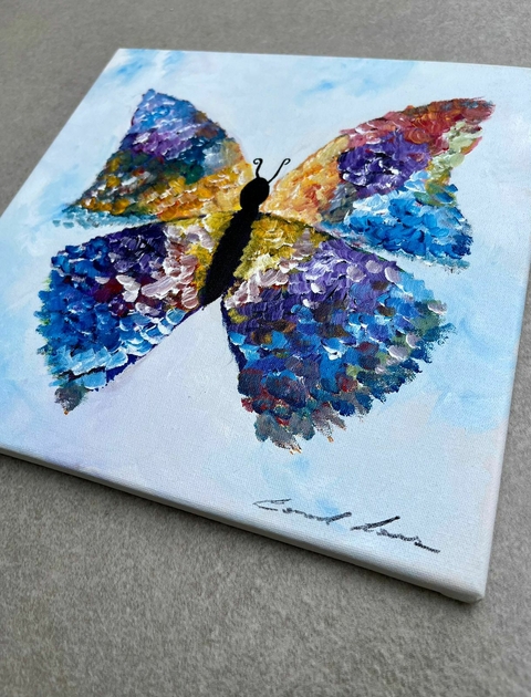 QUADRO BORBOLETA - 25 X 25 CM