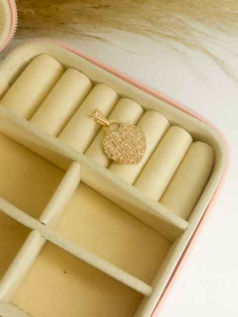 Pingente Coração Com Escrita