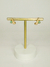 Brinco Earhook Liso com Pedra Turmalina - comprar online