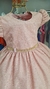Vestido Infantil Rosê poa com cinto Strass - comprar online