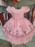 Vestido Infantil Rosa jardim encantado