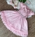 Vestido Infantil rosa com paetê Luxo Festa
