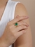 Anel Retangular Pedra Fusion Verde na internet