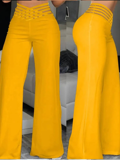 Calça de cintura alta crisscross pura malha - comprar online