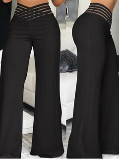 Calça de cintura alta crisscross pura malha - loja online
