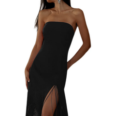 Verão Sexy Elegante Strapless - Estyloexpress