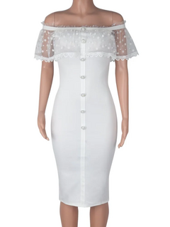 Vestido elegante de babados sem alças - loja online
