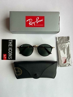 Imagen de Anteojos de Sol Ray Ban BLAZE RB 3574 001 71 ROUND BLACK GREEN