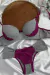 CONJUNTO EM DELICOTTON CEM POCENTO ALGODÃO COM BOJO E ARO - Peach Melon