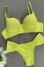 CONJUNTO BÁSICO COM BASE DE ESPUMA , PINGENTE E CALCINHA COM PALAS LATERAIS - Peach Melon