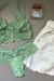 CONJUNTO EM RENDA E MICROFIBRA SEM BOJO - Peach Melon