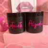 Porta Cotonete Algodão Pink Plástico Personalizado Preto